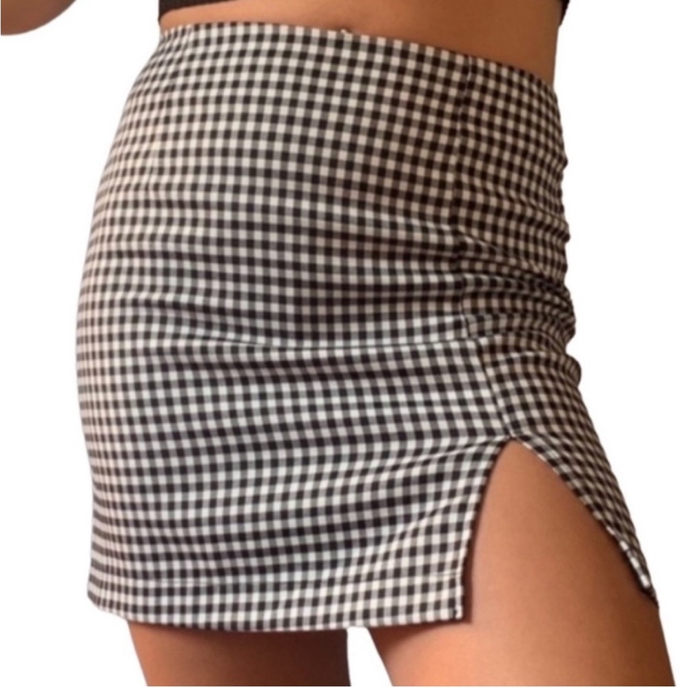 Wild Fable Black and White Checkered Skirt